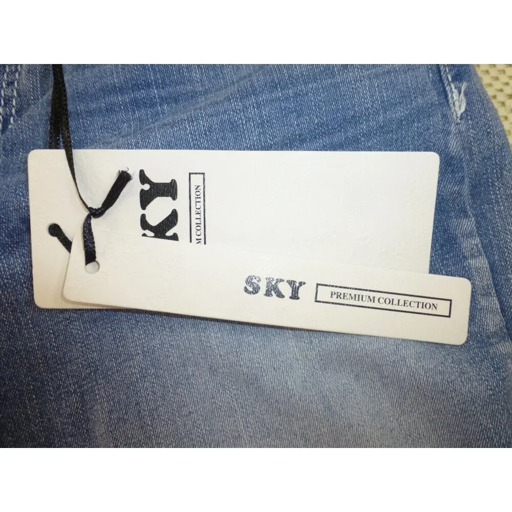 Sky Premium Collection Low Rise Flare Embroidered Skull & Floral Denim Jeans 11/ - Picture 3 of 15